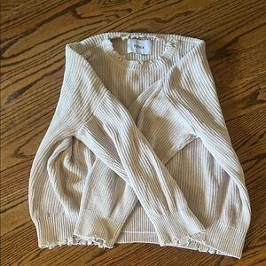 pistola ivory ribbed crewneck sweater